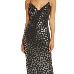 SHO by Tadshi Shoji Animal Sequin Midi Dress - Medium